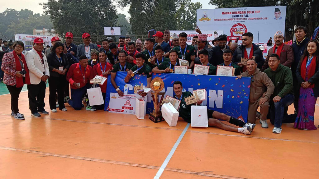 मदन भण्डारी गोल्डकप पुरुष भलिबल च्याम्पियनसिपको उपाधी त्रिभुवन आर्मी क्लबलाई