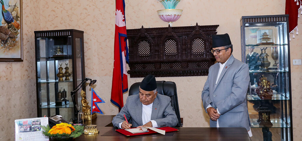 राष्ट्रपति पौडेलद्धारा चार वटा विधेयक प्रमाणीकरण