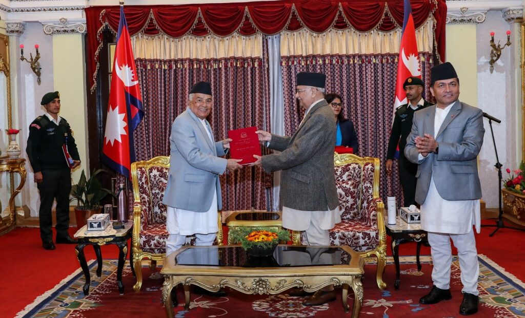 राष्ट्रपति रामचन्द्र पौडेल र प्रधानमन्त्री ओलीबीच आइतबार भेटवार्ता