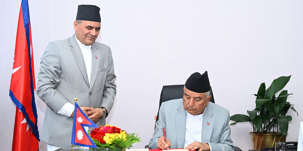 राष्ट्रपति पौडेलद्धारा नागरिकता विधेयक प्रमाणीकरण