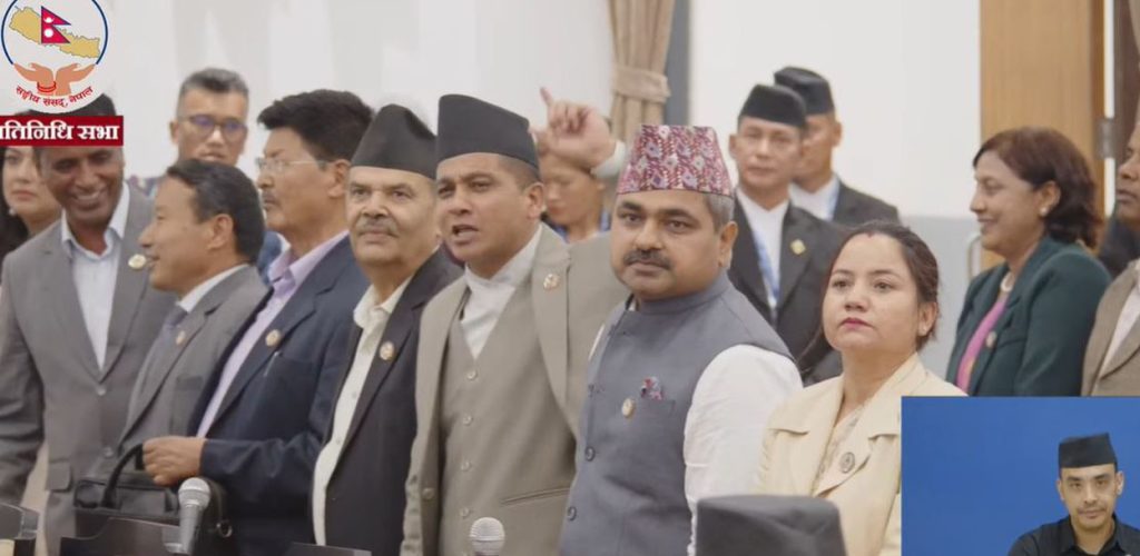 विपक्षीको अवरोध कायमै, नीति तथा कार्यक्रममाथि अर्थमन्त्रीले जवाफ दिँदै