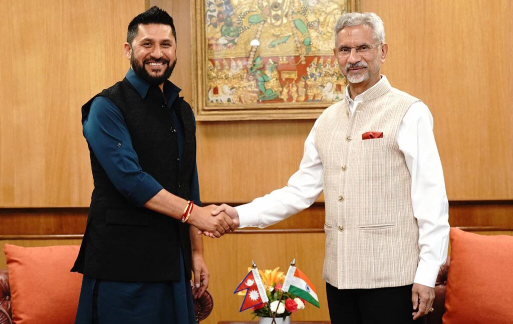 रास्वपा सभापति लामिछाने र भारतीय विदेशमन्त्री जयशङ्करबिच भेटवार्ता