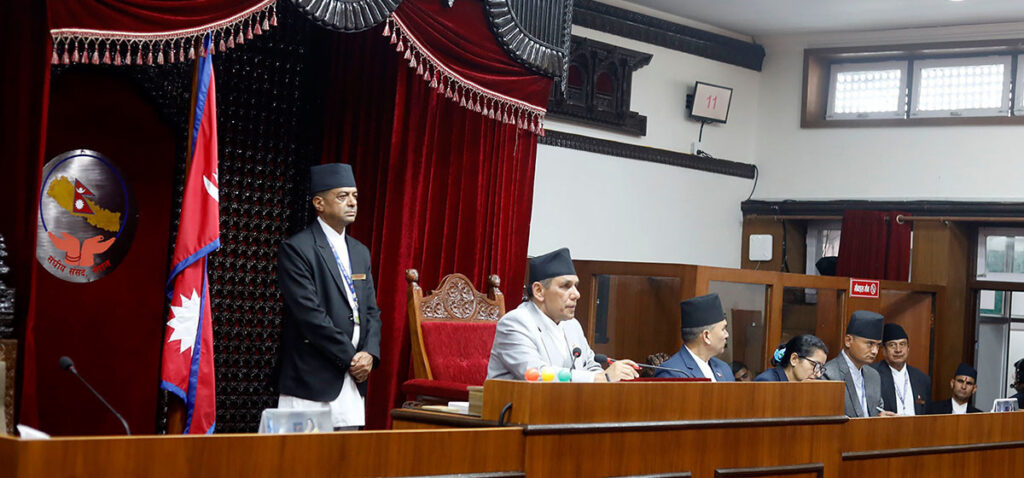 राष्ट्रियसभा बैठक बस्दै, प्रधानमन्त्रीले प्रस्ताव प्रस्तुत गर्ने कार्यसूची