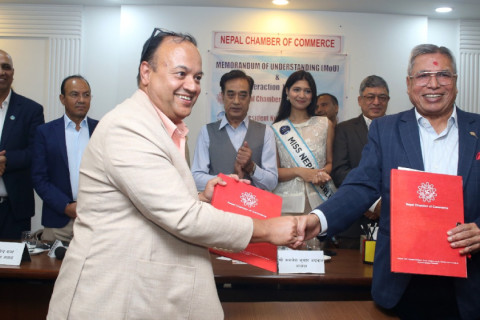 एनआरएनए र नेपाल चेम्बरबीच आर्थिक सहकार्य विस्तार गर्ने समझदारी