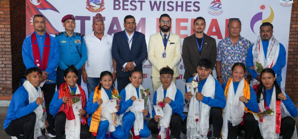 २०औँ एसियाली खेलकुदको तयारीका लागि कराते टोली जापान प्रस्थान