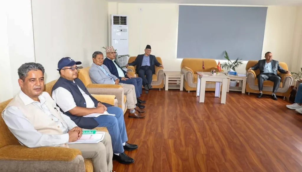एमाले कार्यदलको बैठक काभ्रेको पनौतीमा